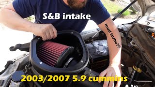 2003 2007 59 cummins SampB intake with sound clips 755094 [upl. by Namya]