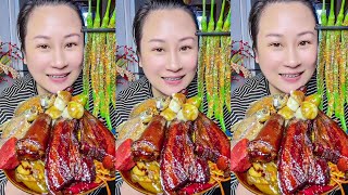 Rural ASMR Lets eat Today were eating pork belly Its really delicious food [upl. by Vachel93]