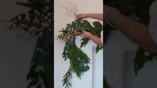 HOW TO STYLE MANTEL WITH GARLAND  LAYERING HACK [upl. by Staten]