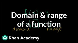 Domain and range of a function  Functions and their graphs  Algebra II  Khan Academy [upl. by Sekoorb]