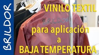 Vinilo textil para aplicación a baja temperatura [upl. by Ruiz86]