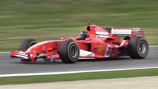 Ferrari F2005 F1 V10 ex Barrichello EPIC Sound on Track [upl. by Drue]