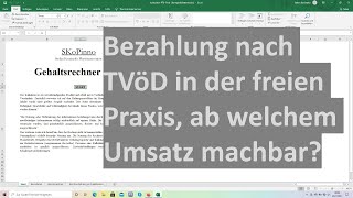 Bezahlung nach TVöD in der freien Praxis ab welchem Umsatz machbar [upl. by Necyrb]