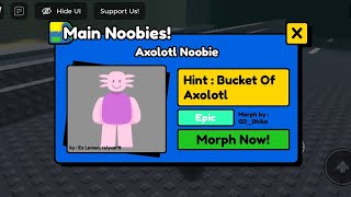 How To Get Axolotl Noobie  Find The Noobies Morph [upl. by Aeresed762]