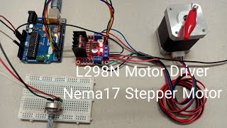 How to control Nema17 stepper motor with L298n motor driver [upl. by Nevear]