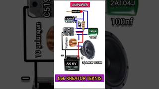 ransteknis electronik shortvideo Audio ampli 6 volt [upl. by Akeim]