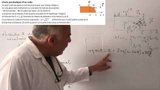 Chute parabolique dun cube [upl. by Jim]