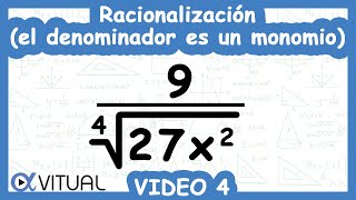 Racionalización el Denominador es un Monomio  Video 4 de 4 [upl. by Hsilgne790]