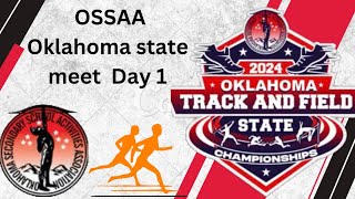 Oklahoma OSSAA high school state championship trackandfield meet Day 1 [upl. by Ididn]