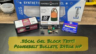 50cal Ballistic Gel Block Testing Powerbelt 245gr quotCopper Platedquot Bullets in Clear Ballistics Gel [upl. by Oremo197]