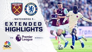 West Ham United v Chelsea  PREMIER LEAGUE HIGHLIGHTS  9212024  NBC Sports [upl. by Rafaelita796]