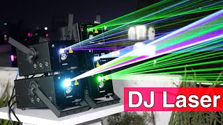 इतनी सारी DJ Laser Lights वो भी एक साथ।Green Or RGB Laser Light [upl. by Loomis]