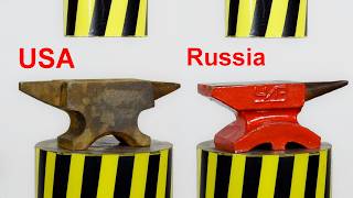 HYDRAULIC PRESS VS ANVILS OF DIFFERENT COUNTRIES [upl. by Drawyah306]