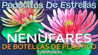 NENÚFARES hechos con botellas de plástico MANUALIDADES RECICLADAS subtitulado [upl. by Crawley]