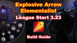 POE 324 Explosive Arrow Elementalist  League Start Build Guide [upl. by Lyrahc]