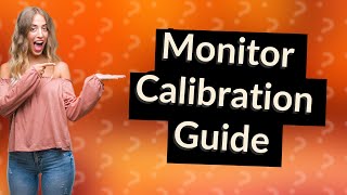 How to calibrate monitor windows [upl. by Llerehs898]