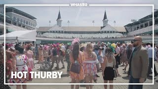 Churchill Downs crowds brave nearrecord heat for Thurby [upl. by Thurstan833]