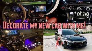 DECORATE MY CAR WITH ME  NEW 2021 HONDA ACCORD ✨ [upl. by Jamill]