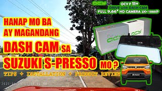 QCY F11 DashCam  Product Review  Suzuki SPresso 2021 [upl. by Lorenz289]