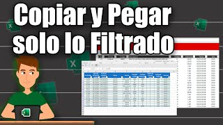 Como COPIAR y PEGAR solo celdas Filtradas en Excel [upl. by Clarkin300]