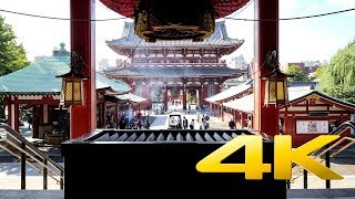 Sensoji Temple Asakusa  Tokyo  浅草寺  4K Ultra HD [upl. by Glynias]