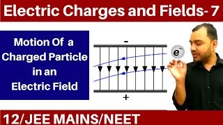 Electric Charges and Fields 07  Electric Field 4  Motion of a Charge Particle in an Electric Field [upl. by Okoyik]