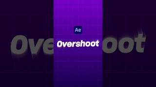 Overshoot Effect in After Effects  youtubeshorts aftereffectstutorial motiongraphics [upl. by Oel]