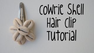 How to make a cowrie shell hair clip [upl. by Annehsat]