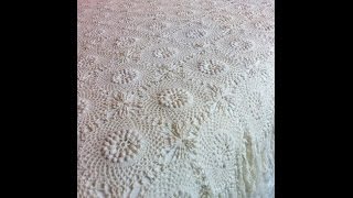 💖How to Crochet Loris Bedspread using the technique Popcorn Stitch [upl. by Betz]