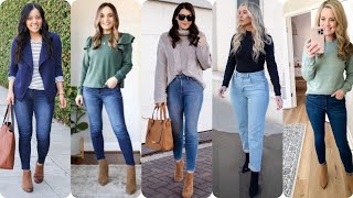 IDEAS DE OUTFITS CON JEANS Y BOTINES 2024 👢 BOTINES Y JEANS [upl. by Ym]