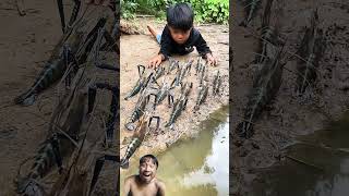 Cute boy shortvideo viral fishing seafood food [upl. by Ativel]