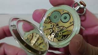 ANTIQUE TAVANNES STERLING POCKET WATCH [upl. by Ahsienor]