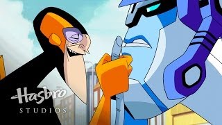 Transformers Animated  Whered You Get the Suit  Transformers Official [upl. by Alywt148]