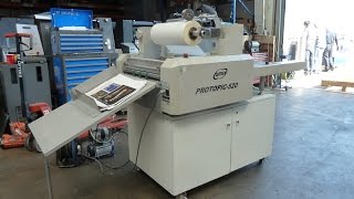 Used GMP Protopic 520 Thermal Laminator for sale Gab Supplies Ltd  2008 [upl. by Llenehs]