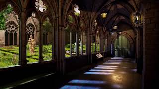 Medieval Monastery ASMR Ambience with Latin MassGregorian chants [upl. by Hy]