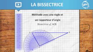 Allô prof  La bissectrice [upl. by Weywadt318]