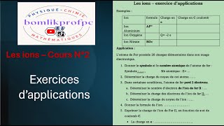 Les ions  les constituants de latome exercices dapplications [upl. by Helsie]