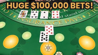 Double Deck Blackjack  500000 Buy In  EPIC HIGH STAKES CASINO SESSION HUGE 100K BETS [upl. by Soloman]