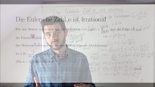 Eulersche Zahl e ist irrationalnicht rational  Beweis Analysis Algebra Zahlentheorie [upl. by Harac]