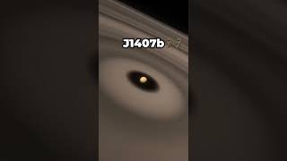 Saturn vs J1407b astrozone youtubeyoutubeshortsshorts universesolarsystemringssaturnj1407b [upl. by Kcirnek]