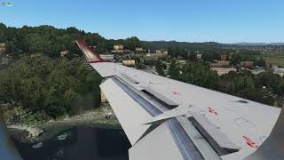 Xplane 11 HD Landing at FLYTAMPA corfu CRJ 200 [upl. by Yeltrab]