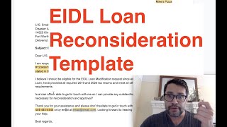 EIDL Loan Reconsideration Template  How To Contact the SBA for Reconsideration [upl. by Amees792]