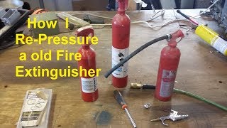 How I Recharge amp Re pressurize a old Fire Extinguisher DIY [upl. by Akit]