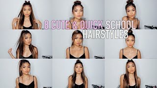 8 Quick amp Easy Back to School Hairstyles ♡  Koleen Diaz [upl. by Cirda314]