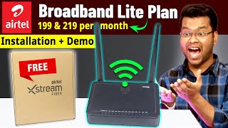 Airtel Broadband Lite Plan Installation  Airtel Backup Plan Review  Airtel Xstreme Stand by Plan [upl. by Notsob757]