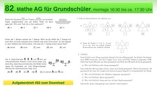 82  Mathe AG Grundschüler  Training Känguru Wettbewerb und MathematikOlympiade Klasse 3 und 4 [upl. by Thornie809]