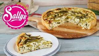 Herzhafter Käsekuchen mit grünem Spargel  Sallys Welt [upl. by Ahsiral769]