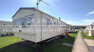 amazing caravan for hire at felixstowe beach holiday park [upl. by Lacym]