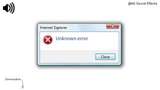 Windows Error Sound Effect [upl. by Ario]