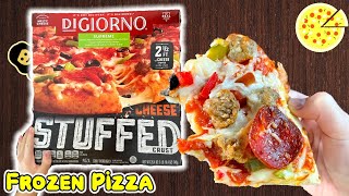 🍕DiGiorno Supreme Stuffed Cheese Crust  Frozen Pizza Review [upl. by Ailiec]